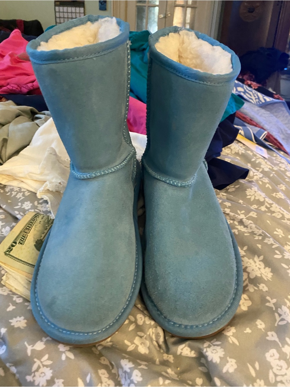 New Light Blue Shearling MP-Lined Suede Boots by Ugg